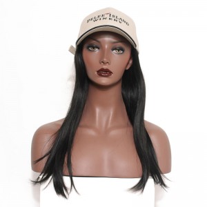 Brazilian Virgin Human Hair with Cap Straight Hair Glueless wigs 