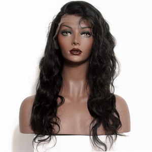 Bleached Knots Pre-Plucked Natural Hair Line 360 Lace Frontal Wigs 150% Density Brazilian Hair Body Wave Human Hair Wigs