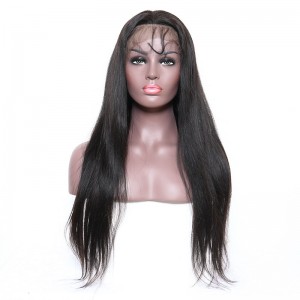 Brazilian Lace Wigs 200% Density Brazilian Virgin Human Hair Silky Straight Lace Closure Wigs
