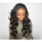 Pre-Plucked Natural Hair Line 360 Lace Wigs Brazilian Hair Wigs with Baby Hair Body Wave 180% Density Bleached Knots - UUHair