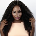 Pre-Plucked Natural Hair Line 360 Lace Wigs Mongolian Afro Kinky Curly Hair 180% Density Bleached Knots - UUHair