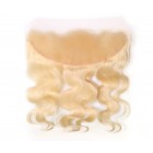 Brazilian Lace Frontal Closure Body Wave 613 Blond Color 13*4Plucked Natural Hairline Bleached Knots 100% Human Hair - UUHair