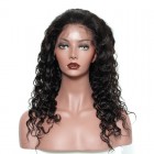 Pre-Plucked Natural Hair Line 360 Circular Lace Wigs Deep Wave 180% Density 100% Human Hair Wigs Bleached Knots - UUHair