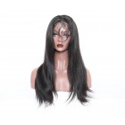  360 Lace Wigs 18 inch Pre-Plucked Natural Hair Line Light Yaki 180% Density Can be Dyed and Bleached - UUHair