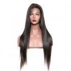 Natural Color Unprocessed Peruvian Virgin 100% Human Hair Silky Straight Full Lace Wigs