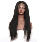 Full Lace Human Hair Wigs Light Yaki Human Hair Wig Brazilian Virgin Hair Full Lace Wigs