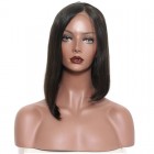 250% Density Short Short Asymmetrical Cut Human Hair Bob Wig For Women Natural Color Lace Front Human Hair Wigs