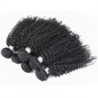 Peruvian Virgin Hair Human Hair Weaves 3 Bundles Kinky Curly Natural Color can be dyed and bleached