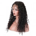Pre-Plucked Natural Hair Line Bleached Knots 360 Lace Wigs 180% Density Deep Wave - UUHair