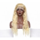 #613 Blonde Color Glueless Lace Front Human Hair Wigs 10A Brazilian Virgin Hair Body Wave Wig