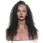 Pre-Plucked Natural Hair Line 360 Lace Wigs 180% Density Brazilian Curl Human Hair Wigs Bleached Knots - UUHair