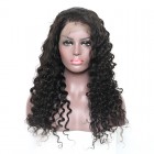360 Lace Frontal Wigs Pre-Plucked Natural Hair Line 180% Density Deep Wave Human Hair Wigs Bleached Knots - UUHair