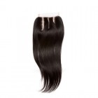Three Part Lace Closure 4*4 Brazilian Virgin Hair Natural Black Color Straight Can be Dyed UU hair