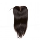 Middle Part Lace Closure 4*4 Brazilian Virgin Hair Natural Black Color Straight Can be Dyed UU hair