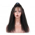 Brazilian Lace Wigs 200% Density Brazilian Virgin Human Hair Kinky Curly Lace Closure Wigs