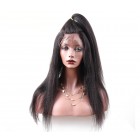 Brazilian Lace Wigs 200% Density Brazilian Virgin Human Hair Light Yaki Lace Closure Wigs