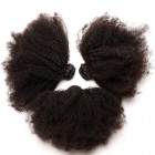 Indian Virgin Hair Afro Kinky Curly Human Hair Weaves 3 Bundles Natural Color can be dyed and bleached