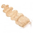 Lace Closure 4*4 Blond Color #613 Brazilian Virgin Hair Natural Black Color Body Wave Can be Dyed - UUHair
