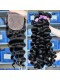Indian Virgin Hair Loose Wave 4X4inches Three Part Silk Base Closure with 3pcs Weaves