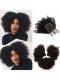 Brazilian Virgin Human Afro Kinky Curly Hair Extensions 3 Bundles with 1 closure Natural Color Dyeable