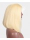 10A Human Virgin Lace Front Wigs #613 Blonde 150% Density Straight Bob Wigs Human Hair Wigs Pre Plucked With Baby Hair