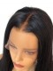 6" Parting Fake Scalp Wig Silk/Yaki Straight Lace Front Human Hair Wigs 150 Density