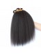 Peruvian Virgin Hair Kinky Straight Human Hair Weaves 3 Bundles Natural Color can be dyed and bleached
