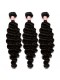 Brazilian Virgin Human Hair Extensions Deep Wave 3 Bundles with 1 closure Natural Color Dyeable