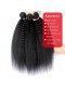 Brazilian Virgin Hair Kinky Straight Human Hair Weaves 3 Bundles Natural Color can be dyed and bleached