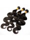 Brazilian Virgin Human Body Wave Hair Extensions 4 Bundles with 1 Frontal closure Natural Color Dyeable