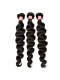 Brazilian Virgin Human Hair Extensions Loose Wave 3 Bundles with 1 closure Natural Color Dyeable