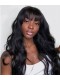 Body Wave 13x6 Lace Front Human Hair Wigs with Bangs 250% Density Pre-plucked with Baby Hair Glueless Lace Front Wigs