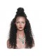 Full Lace Human Hair Wigs Deep Curly 100% Human Virgin Hair Natural Black Color 