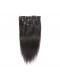 Natural Color Silky Straight Mongolian Virgin Hair Clip In Human Hair Extensions