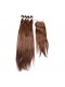 Brazilian Virgin Human Straight 30 inches Hair 100% Human Virgin Hair Extensions 4 Bundles with 1 closure Color #4