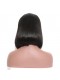 Short Layed Asymmetrical Cut Bob Wigs 150% Density Straight Brazilian Virgin Hair Natual Black Color