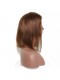 Short Layed Asymmetrical Cut Bob Wigs 250% Density Straight Brazilian Hair #4 Color Can be dyed