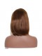 Short Layed Asymmetrical Cut Bob Wigs 250% Density Straight Brazilian Hair #4 Color Can be dyed