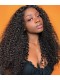 Kinky Curly Lace Front Human Hair Wigs for Black Women Brazilian Virgin Hair Natural Black