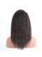 Lace Front Wigs Kinky Straight Brazilian Virgin Hair 14 inches 100% Human Hair Lace Wigs Bleached Knots